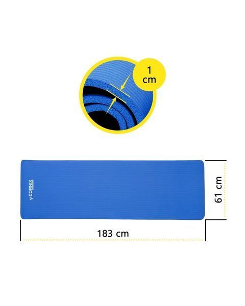 Килимок спортивний NBR для його та фітнесу Blue COR-10438 фото