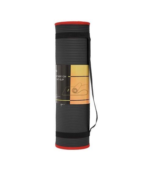 Килимок спортивний NBR йоги та фітнесу Black/Red COR-10439 фото