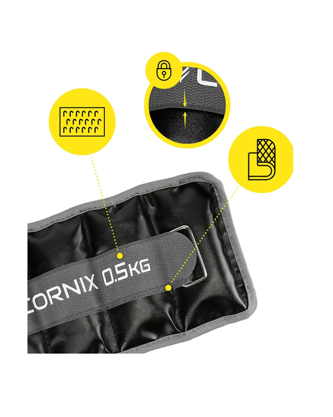 Обважнювачі-манжети для ніг та рук Cornix 2 x 0.5 кг COR-10454 фото