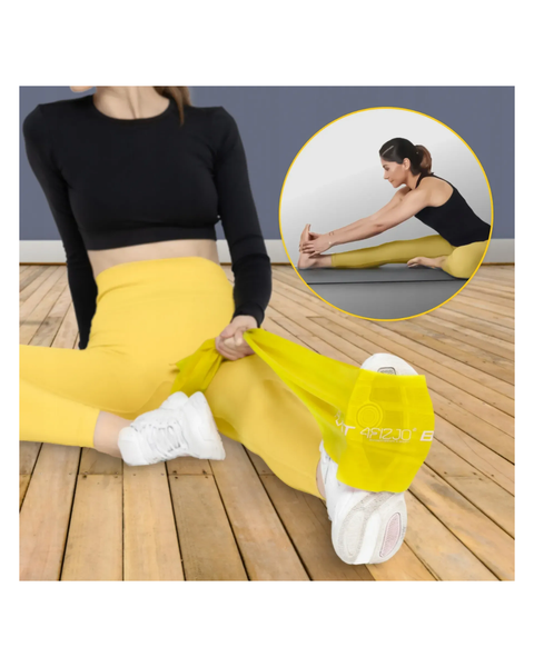 Стрічка-еспандер для спорту та реабілітації Flat Band 200 х 15 cм 1-2 кг Yellow COR-10455 фото