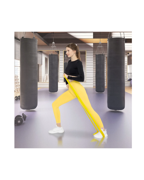 Стрічка-еспандер для спорту та реабілітації Flat Band 200 х 15 cм 1-2 кг Yellow COR-10455 фото