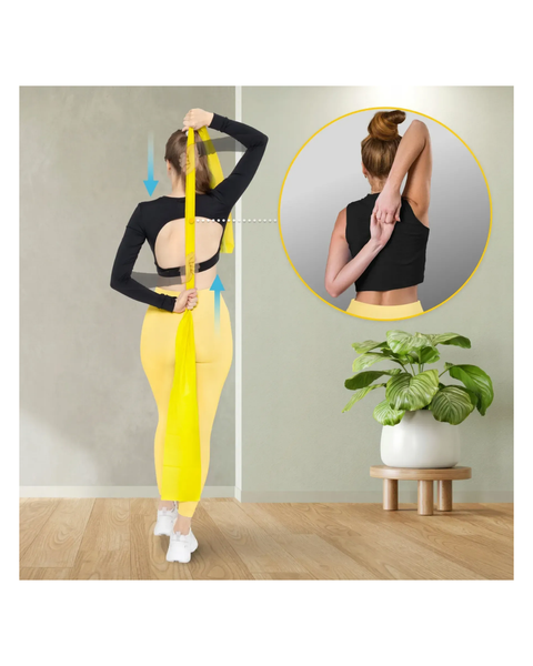 Стрічка-еспандер для спорту та реабілітації Flat Band 200 х 15 cм 1-2 кг Yellow COR-10455 фото