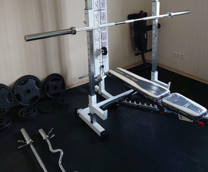 Комплект захисного покриття 2х2м - 20 мм, 16 шт, 50х50см під гантелі, штангу, тренажери RN-10349 фото